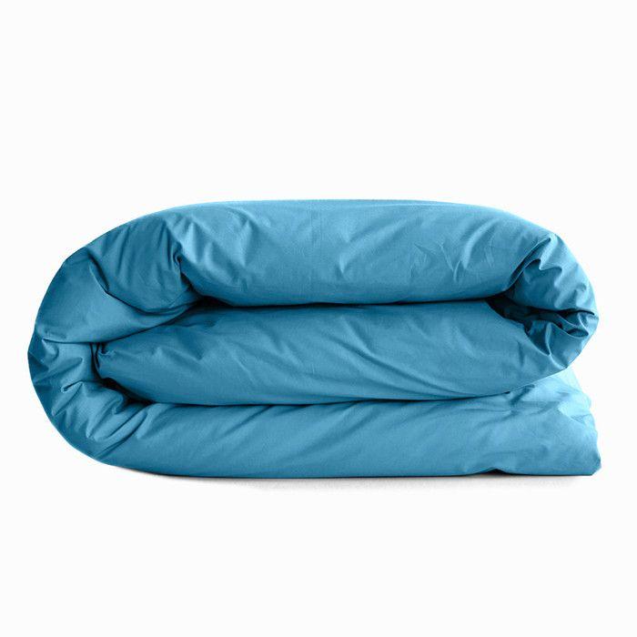 Housse de couette 140 x 200 cm "Prémium" pour lit 1 place - Prémium Cyan