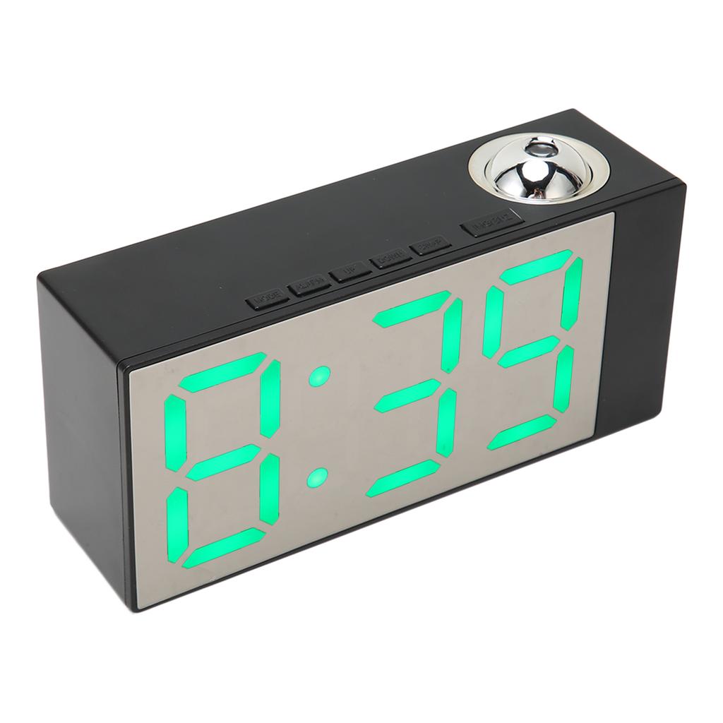 Projection Alarm Clock USB Charger Port Adjustable Brightness Digital Clock with 180 Degree