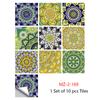 10pcs/set Mandala Style Crystal Hard Tiles Ceramics Wall Sticker Kitchen Wardrobe Home Decor Art Mural Peel & Stick Wall Decals