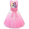 Детское Платье Принцессы K-POP Руми Зои Мира с Принтом, Бантом, Без Рукавов, Сетчатая Пачка