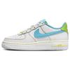 Кроссовки Air Force 1 Low GS Rainbow Stitch для детей Белый Активно-зеленый Опти-желтый FJ4614-100