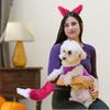 Уши из искусственного меха, хвост, кошачьи уши и хвост, комплект с ушками и хвостом для взрослых и детей, нарядный карнавальный костюм на Хэллоуин