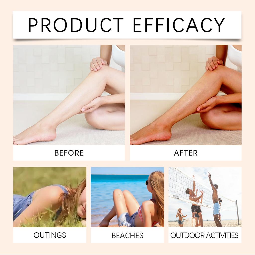 Ouhoe 100ml Sunless Self Tanning Mousse QuickDry Bronze Bronzer Natural Looking Tan for Face and Body Waterproof Outdoor Formula