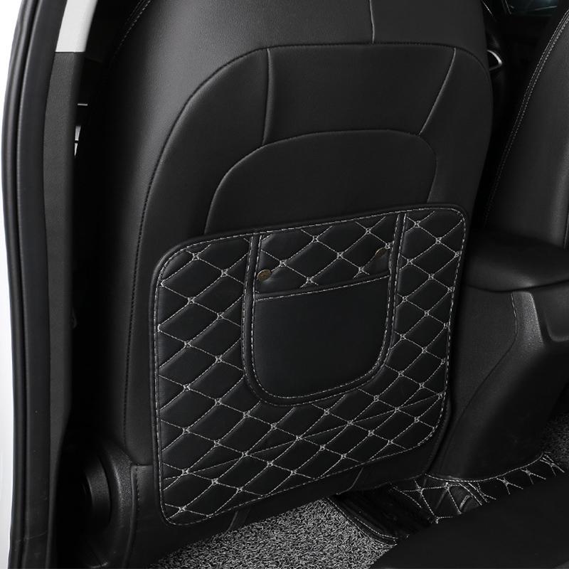 New PU Leather Car Anti-Kick Mats Auto Seat Back Protector Cover For Children Car Back Seat Anti-Dirty Pad Car Accessories