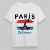 Women's Oversize All Season Classic T-Shirt Paris Eiffel Tower Skate Graphic Tee