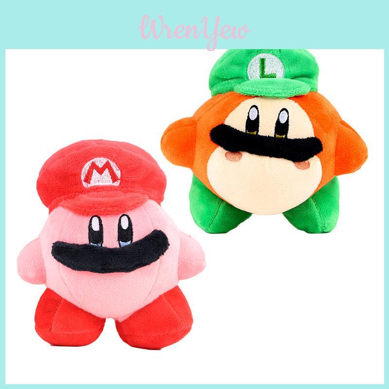 Soft And Cuddly Kirby Waddle Dee Plush Toy Featuring Mario Luigi Hat For Children