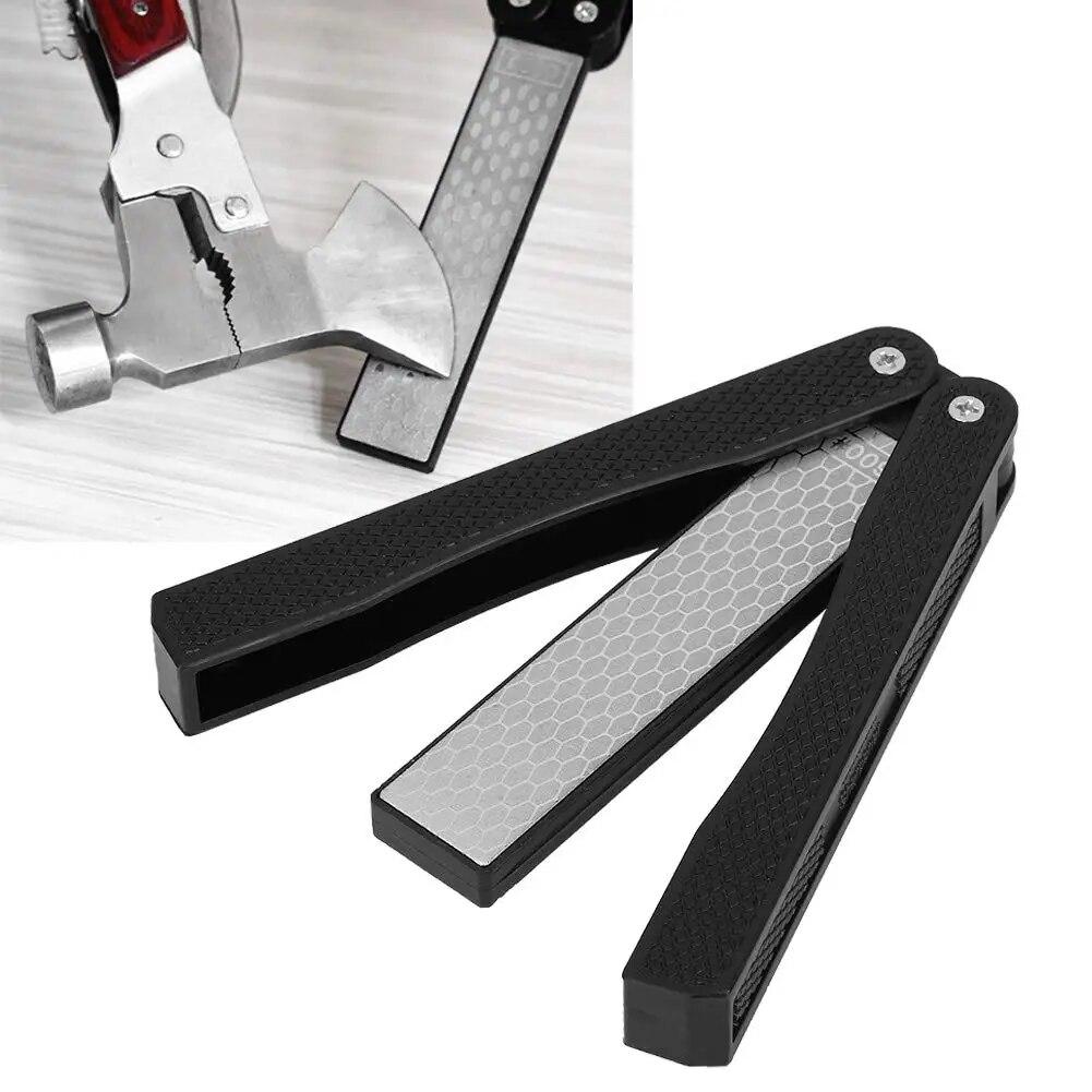 Новая двухсторонняя складная карманная точилка, практичная веерообразная бытовая алмазная точилка для ножей, кухонный инструмент