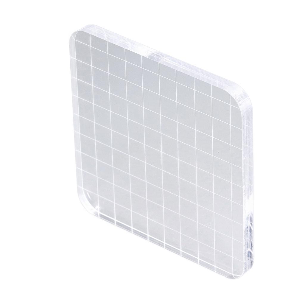 Акриловый блок 10x10 см безопасный круглый уголок прозрачный многоразовый высокочистые штампы для блокнота