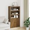 823522 vidaXL Highboard Honey Brown 80x35x154 Cm Solid Pine Wood