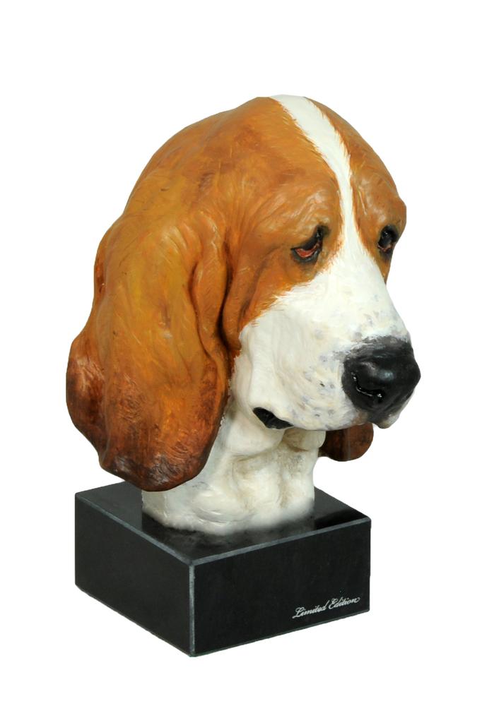 Basset Hound II - Painted Figurine, Statue, Figure, Made by the Artist, Brand Art-Dog