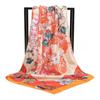 Spring and Autumn Women's Cashew Print Square Scarf Fashion Commuting Versatile Headscarf Stained Rose Square Scarf