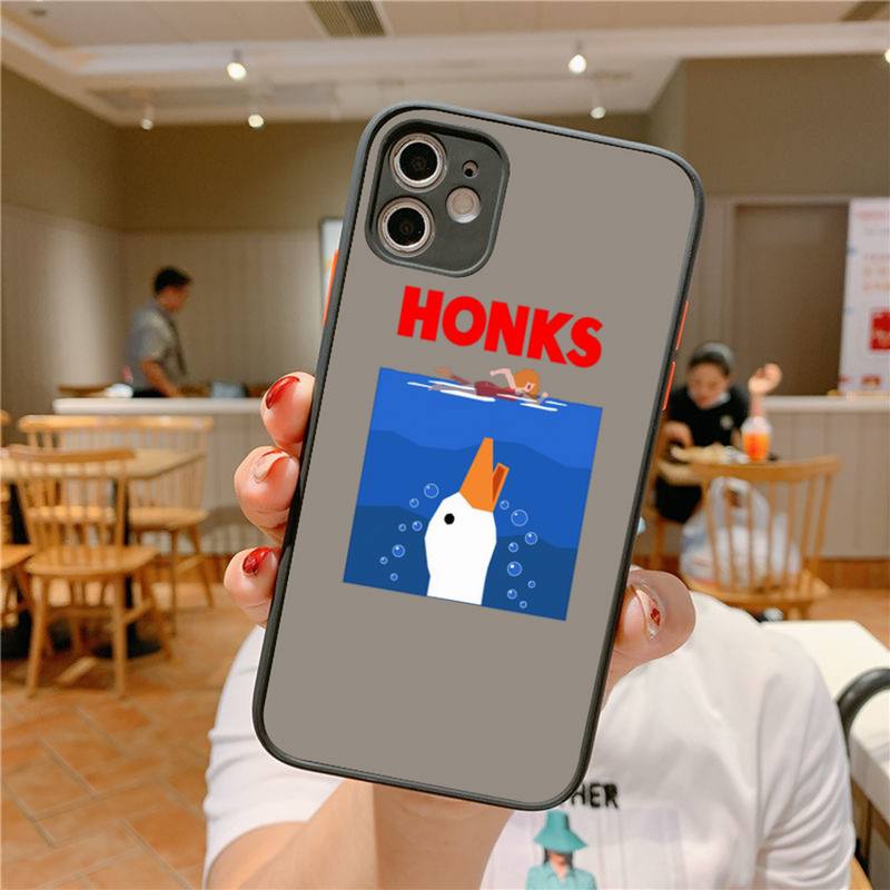 Duck Goose Game Phone Case for iPhone X XR XS 7 8 Plus 11 12 13 pro MAX 13mini Translucent Matte Case