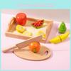 Wooden Fruit Vegetable Playset Kids Magnetic Cutting Hand Coordination Eye