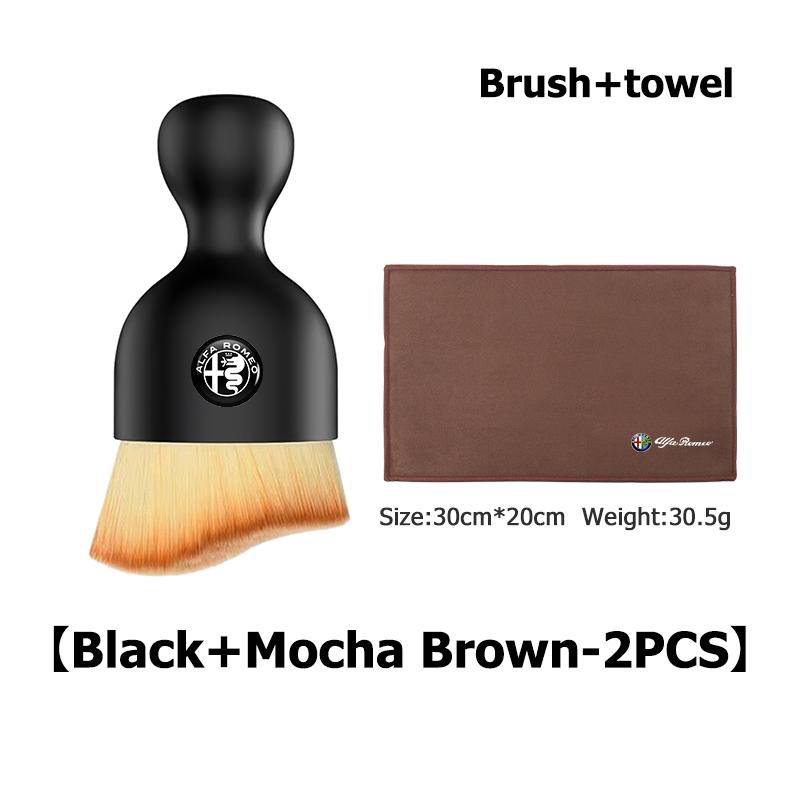 Car Interior Cleaning Tools Microfiber Wash Towels Cleaning Brush For Alfa Romeo GT Stelvio F1 Brera Volante Tonale Gloria Disco