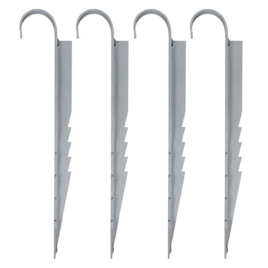 4 шт. колышек для батута, простая установка, металлические колышки, длина 330 мм, устойчивость к ветру и дождю, устойчивые к ржавчине колышки