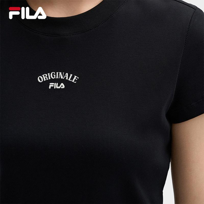 Fila Оригинальная повседневная футболка с коротким рукавом, отводящая влагу, женские топы F11W639115FBK