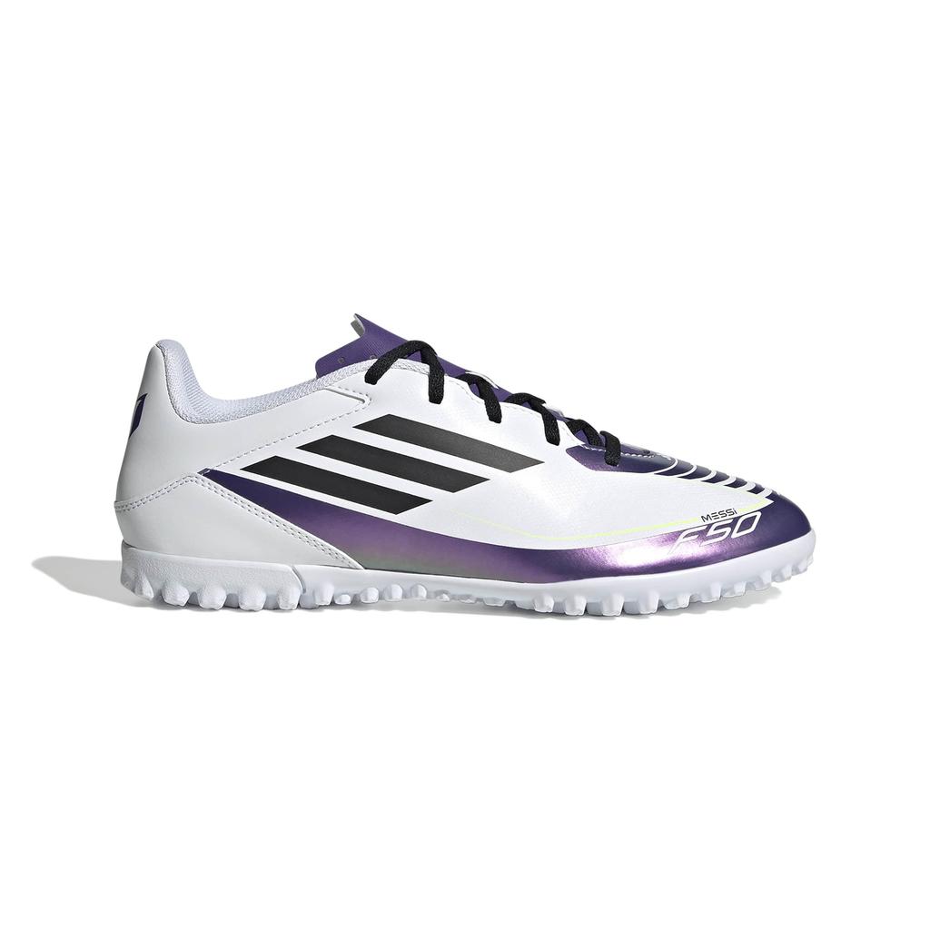 Adidas Futsal Shoes F50 Club Messi TF NLI68 Footwear Purple Size Cm White/Core Black/Unity (IE9074) 27.0