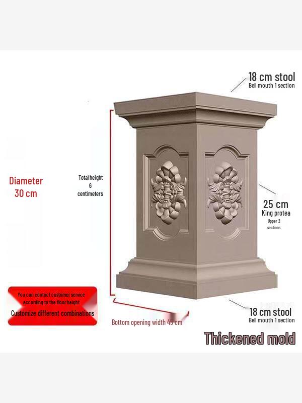 Квадратная форма для римской колонны для бетонных ограждений и балконов