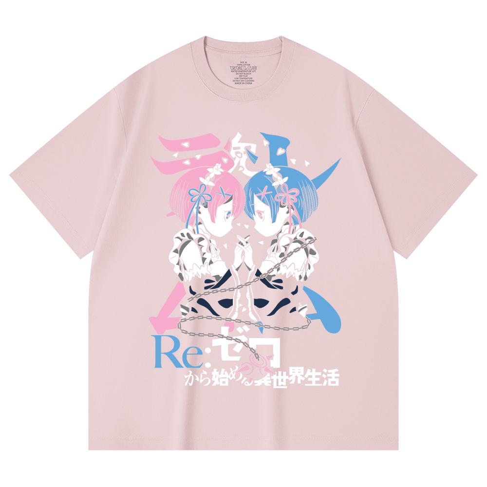 230 Gsm 100% Cotton ReZero V1 Print Unisex Heavy Cotton T Shirt