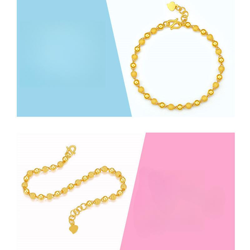 Sand Bead Fashion Bracelet Delicate Glossy Scrub Round Bead Women's Valentine's Day Scrub Round Bracelet