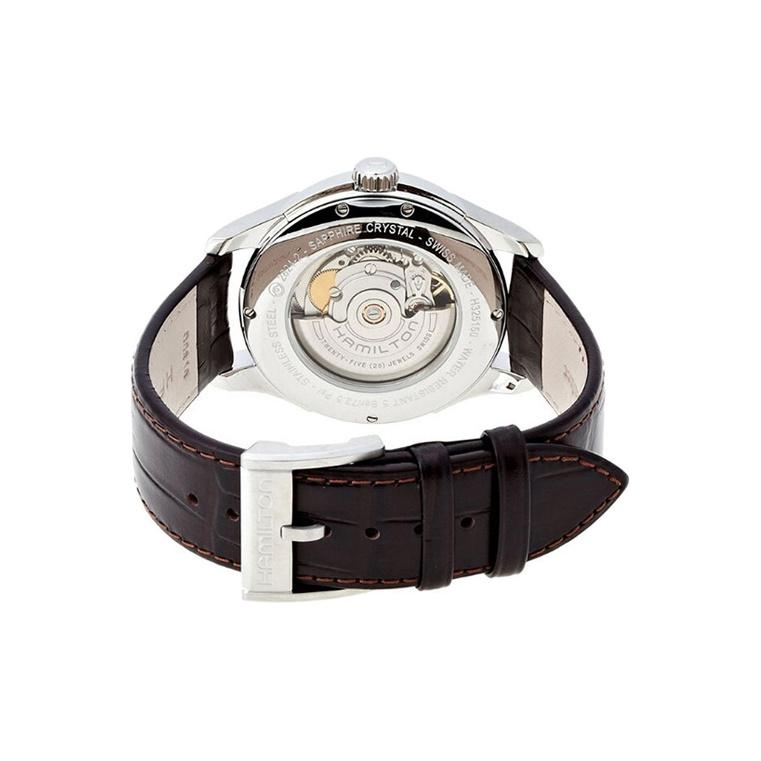 Hamilton Jazzmaster Автоматический Механический Механизм Водонепроницаемые Часы с Отображением Даты Мужские часы Белая Сталь Черный H32515555