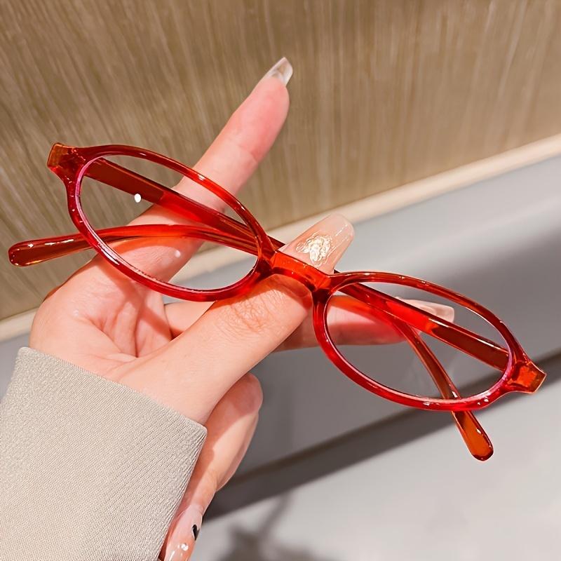 Anime Oval Clear Lens Glasses Cute Candy Color Cosplay Costume Decorative Glasses Computer Spectacles For Women
