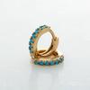 Крутые и простые стильные синтетические серьги-кольца с бирюзой для женщин(1 шт. или 1 пара)