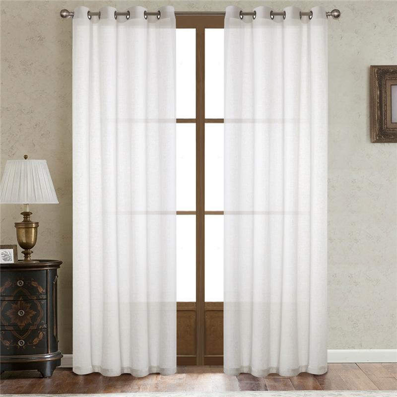 Natural Linen Curtains, Living Room, Bedroom, Opaque To Light, Finished Gauze Curtains Can Be