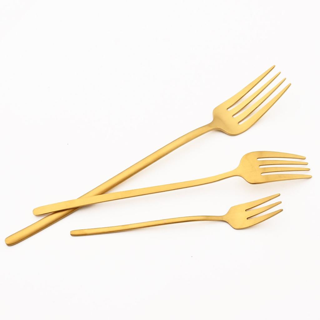 Золотой набор столовых приборов, матовый набор столовой посуды из нержавеющей стали 304, нож, вилка для торта, ложка, палочки для еды, серебро, кухонные столовые приборы, посуда