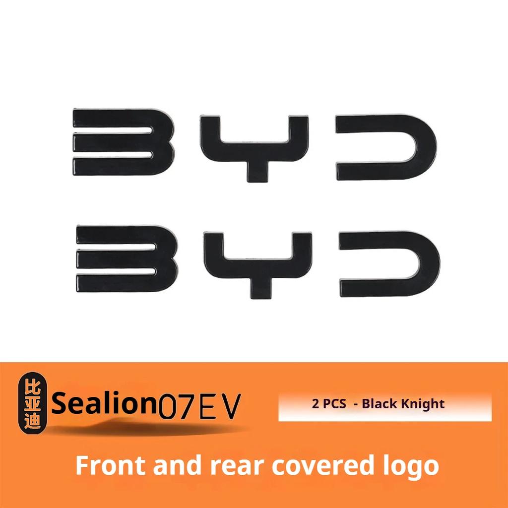 Для BYD Sealion 7 EV Автомобиль Черный Передний Значок Черный Воин Задний Значок Модификация Покрытия Стиль Логотип на Хвосте Блэкаут Значок Автомобиля