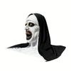 QUALTEUS Fashionable Nun Latex Mask - Hand Washable, Halloween Horror Role Playing Accessory