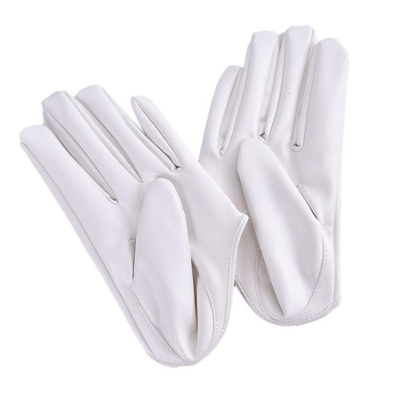 Дизайнерские сексуальные кожаные перчатки для женщин, полупальмовые кожаные перчатки из искусственной кожи, вечерние шоу