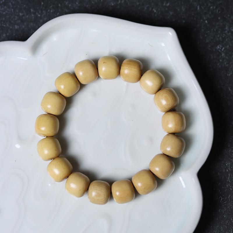 Competitively Price Natural Fragrance Bracelet Attractive Smooth Gift Com Contas Bright Color Design Solid Wooden Bead Bracelet
