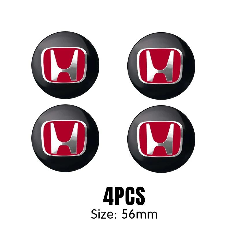 56/60mm Car Wheel Center Hub Cap Badge Logo Emblem Decal Wheel Sticker For Honda Civic City Accord Odyssey CRV Hrv Jazz CBR VTX