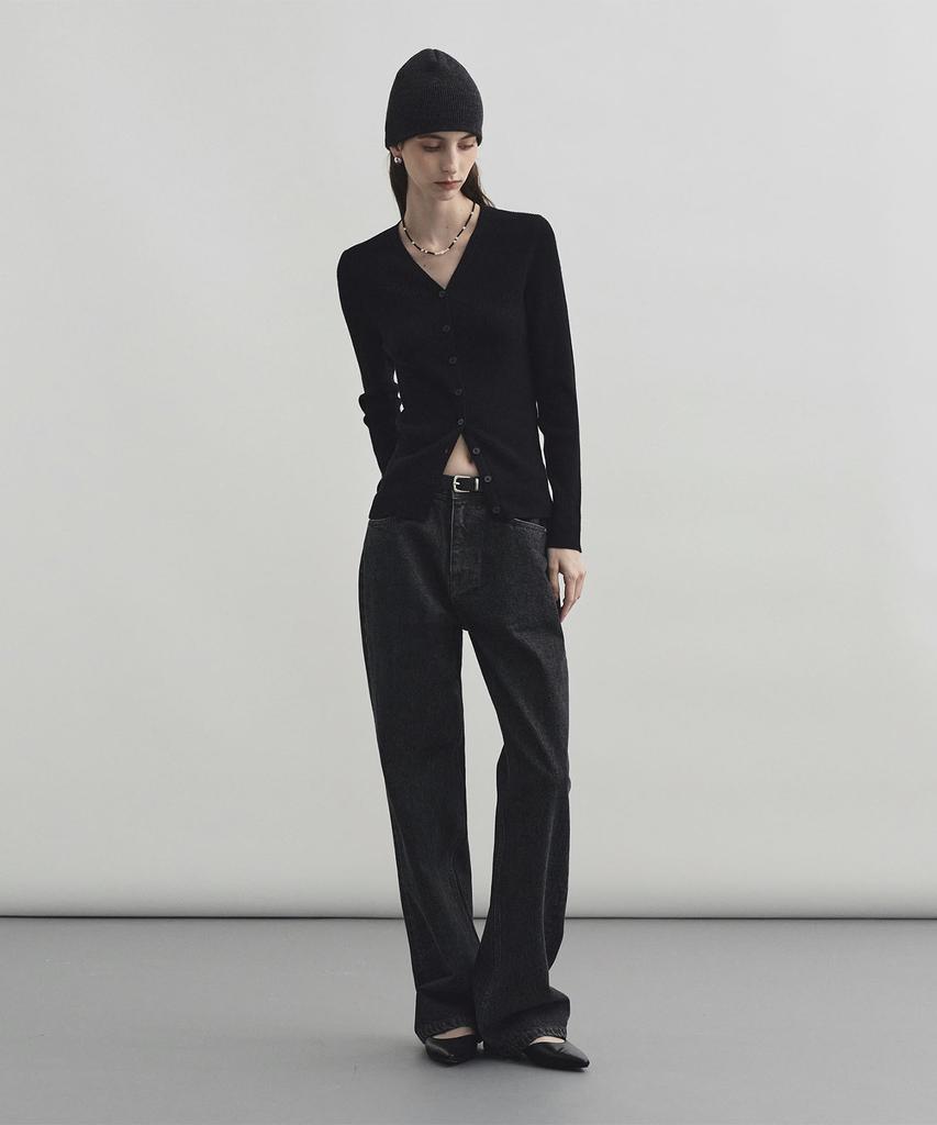 MONGDOL Straight Amc Denim Jeans Black Mdpt056Black