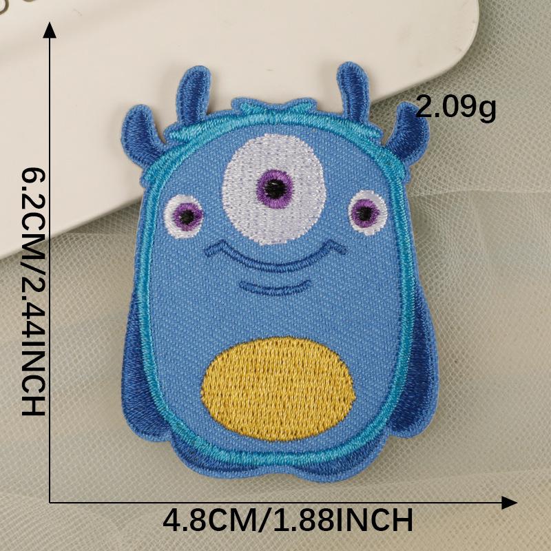 Мультяшный монстр самоклеящиеся вышитые нашивки наклейки для самостоятельного изготовления аксессуаров для одежды