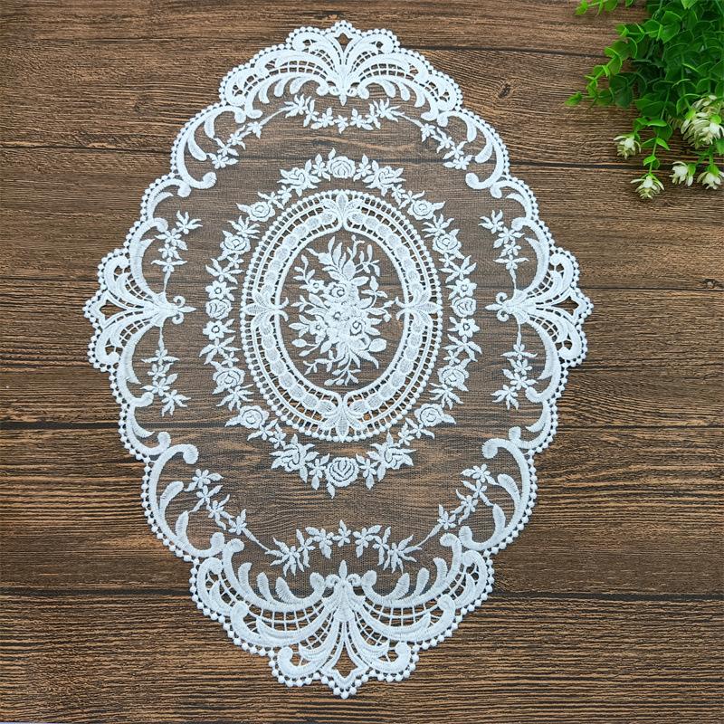 Подставка для столовых приборов в скандинавском стиле, вышитая скатерть, декоративный коврик для стола, украшение для дома, обеденный стол, ретро-кружевной коврик для журнального столика
