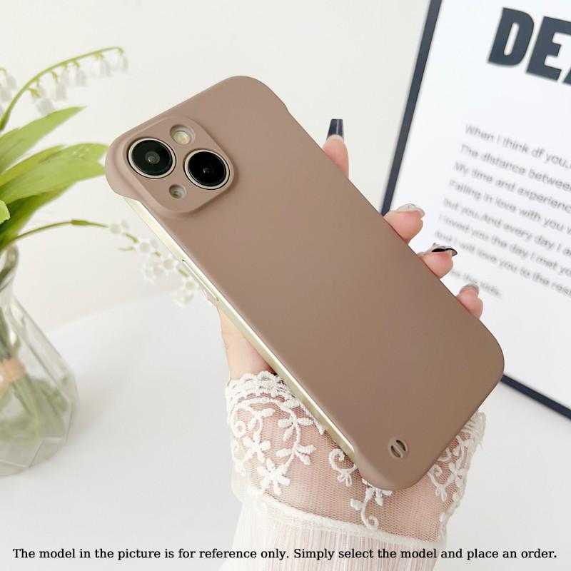 Solid Candy Color Skin Friendly Frameless Phone Case For Xiaomi 15 14 13 12 Pro Ultra Lite Anti-Fingerprints Shockproof Hard PC Matte Cover