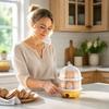 Plastic Electric Egg Steamer Double Layer Egg Boiler Appliance Breakfast Machine  Breakfast Making