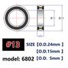 Road Bike Mountain Bike Hub Ceramic Bearings for Disc Brake QR Thru Axle Hubs Super Light Lubricant 6802 6803 6902 6903 6800
