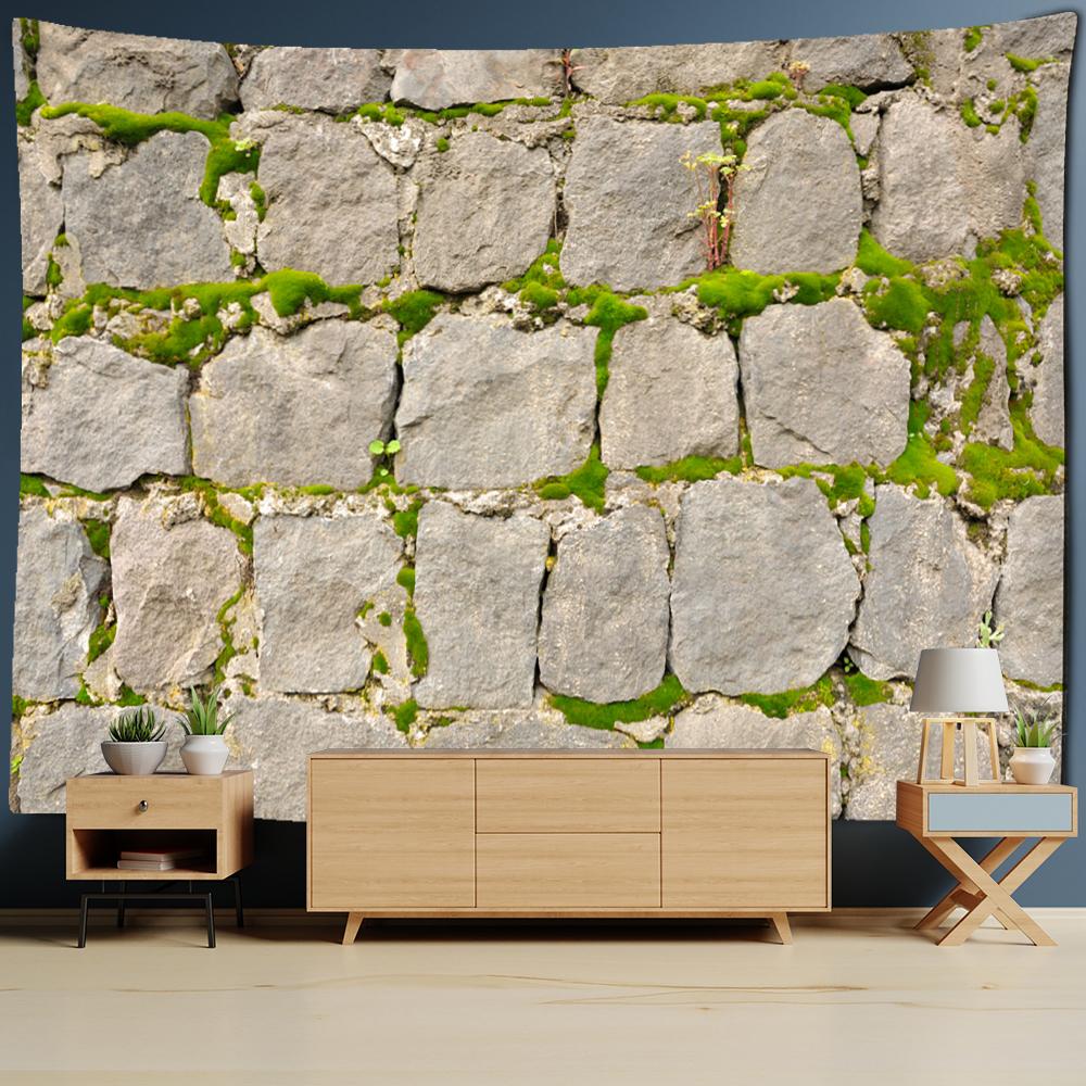 3D печать красочный камень дерево гобелен настенный тапиз хиппи психоделический фон Настенный декор ткань