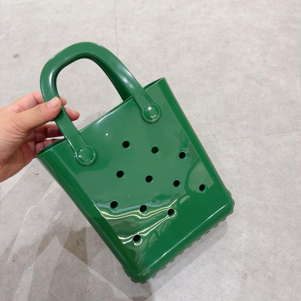 Гелевая сумка DIY Сумка с отверстиями Женская сумка Макарон Пляжная корзина для стирки Сумка ПВХ
