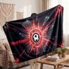 Sheffield United FC Personalized Fleece Blanket With Football Logo, Custom Name Text Soft Warm Home Throw Blanket