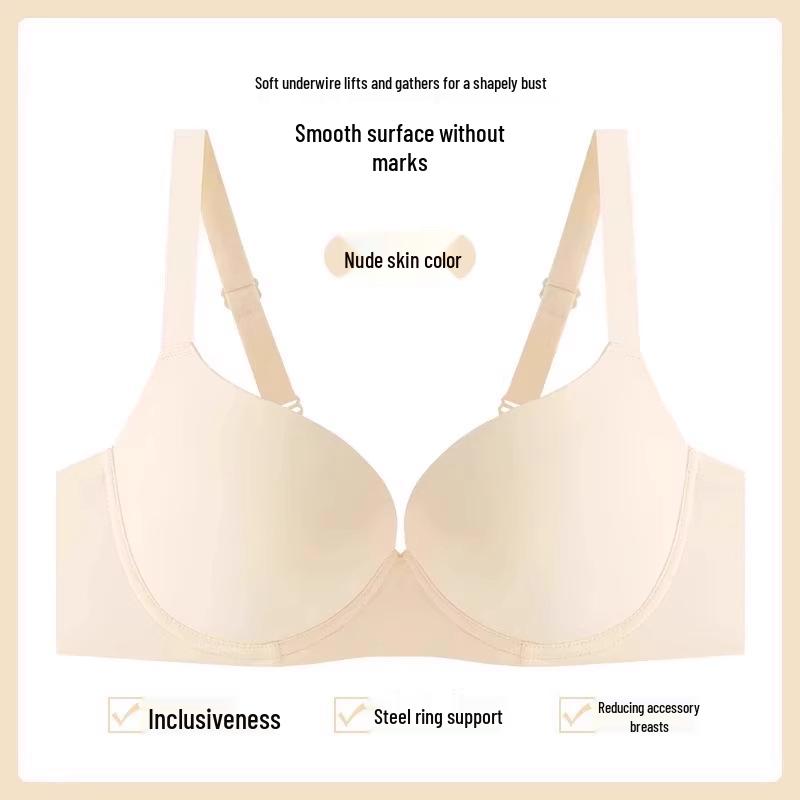 Бесшовный бюстгальтер больших размеров с легкой поддержкой и мягкой косточкой - Полная чашка, Боковая поддержка для уменьшения объема