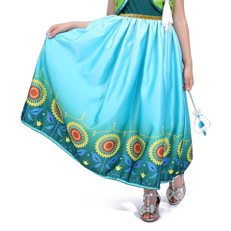 Костюм для детской вечеринки на Хэллоуин, платье принцессы Анны из «Холодного сердца», детский костюм для выступления