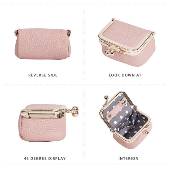 Женский мини-кошелек для монет, ювелирный мешочек, однотонный, с замком-поцелуем, кошелек для мелочи, маленькая сумка для хранения ключей, монет, даты, покупок