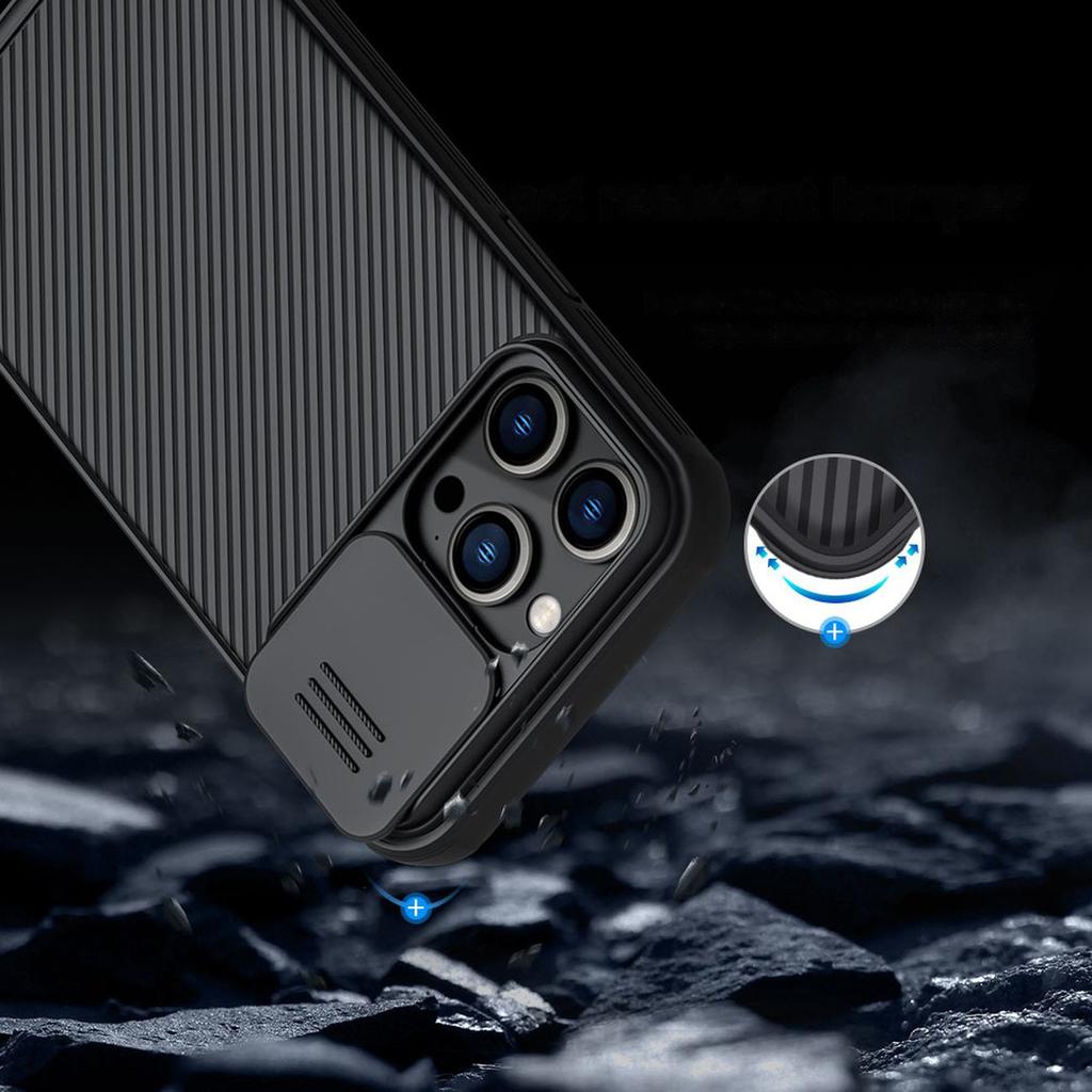 Чехол Nillkin CamShield Pro Rugged для iPhone 14 Pro Max, зеленый - защитная крышка для камеры