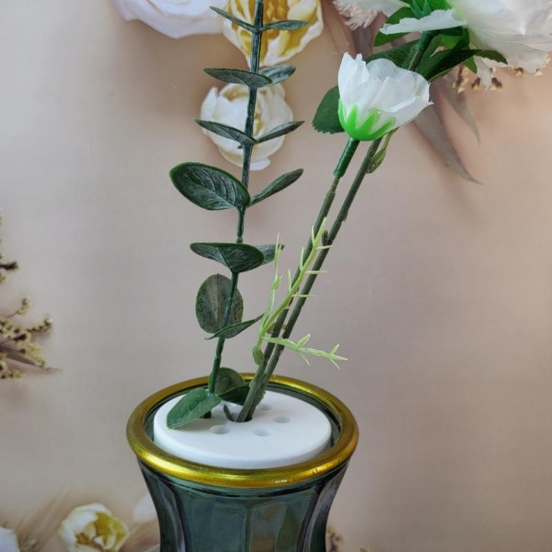 Силиконовые формы для подставок для стеблей с несколькими отверстиями, круглые формы для смолы для изготовления своими руками, держатель для цветочной композиции, подставка для стеблей