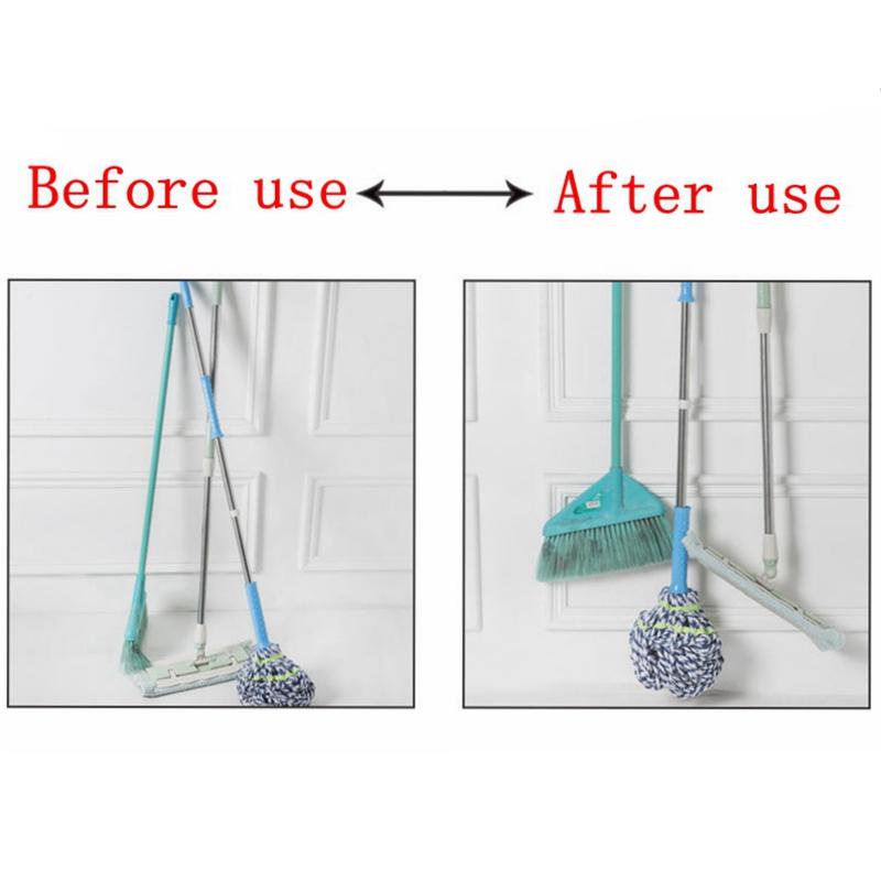 1/3 шт. Зажим для швабры Настенное хранение Органайзер для швабры Держатель Вешалка Стеллаж для хранения Бесшовный зажим для швабры Крючок Бытовые настенные вешалки