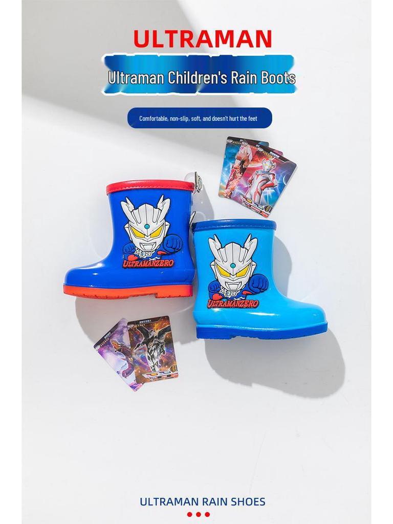 Нескользящие ПВХ резиновые сапоги Ultraman Tiga Zero для мальчиков 2-8 лет